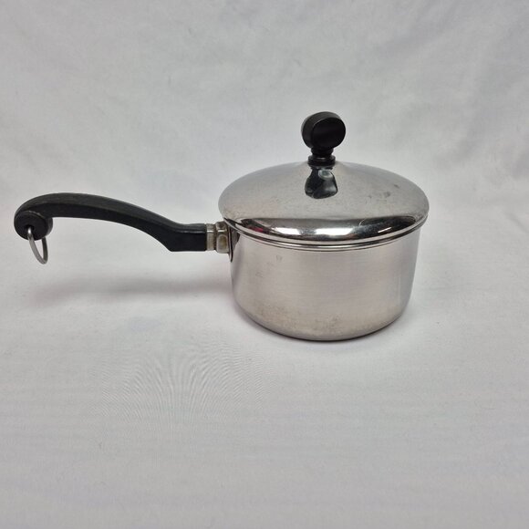 Farberware 1qt Saucepan UV w/Lid Stainless Steel Aluminum Clad USA VINTAGE!!! - Picture 4 of 9